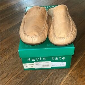 David Tate Camel Leather Loafers